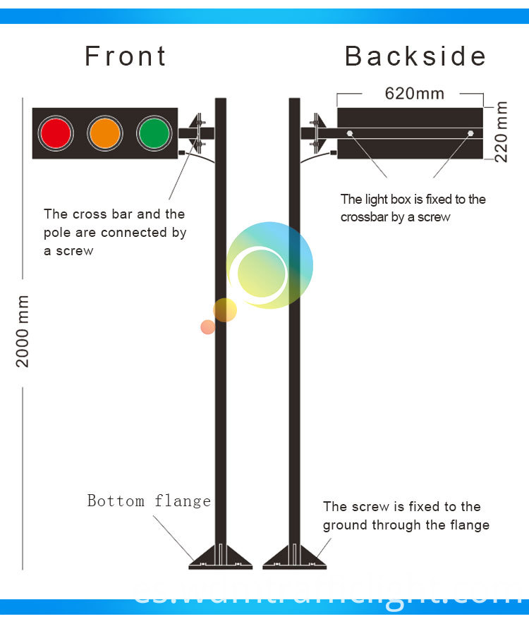 semáforo direccional pole_05 directional traffic light pole_05